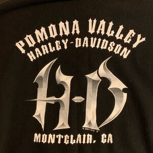 Harley Davidson Pamona Valley Black Shirt Montclair CA Size L